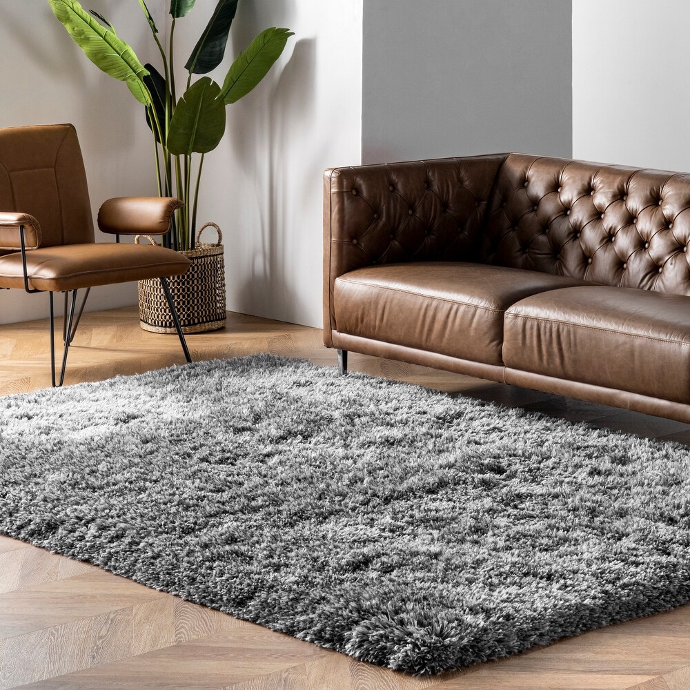 Meknes Plain Color Solid Shaggy Durable Indoor Area Rug Carpet GRSHG106 