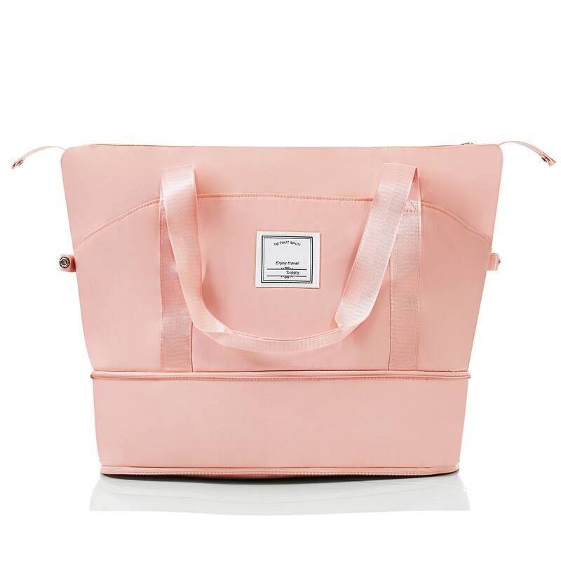 4-Piece, 20-Inch Modern Luggage with Travel Bag and 360° Spinner Wheels, for Boarding Travel, Pink