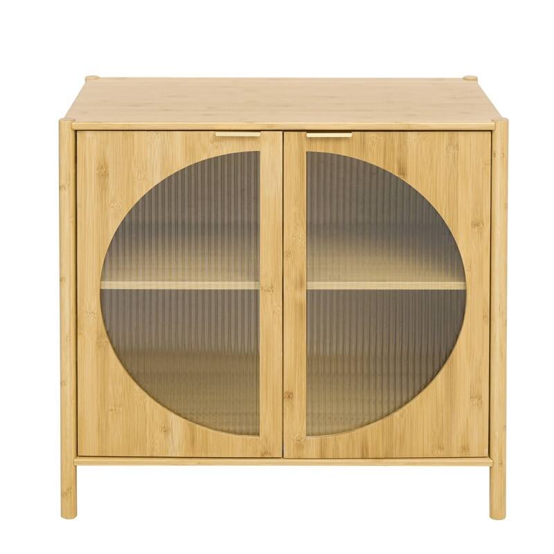 Bamboo Cabinet with Glass Door