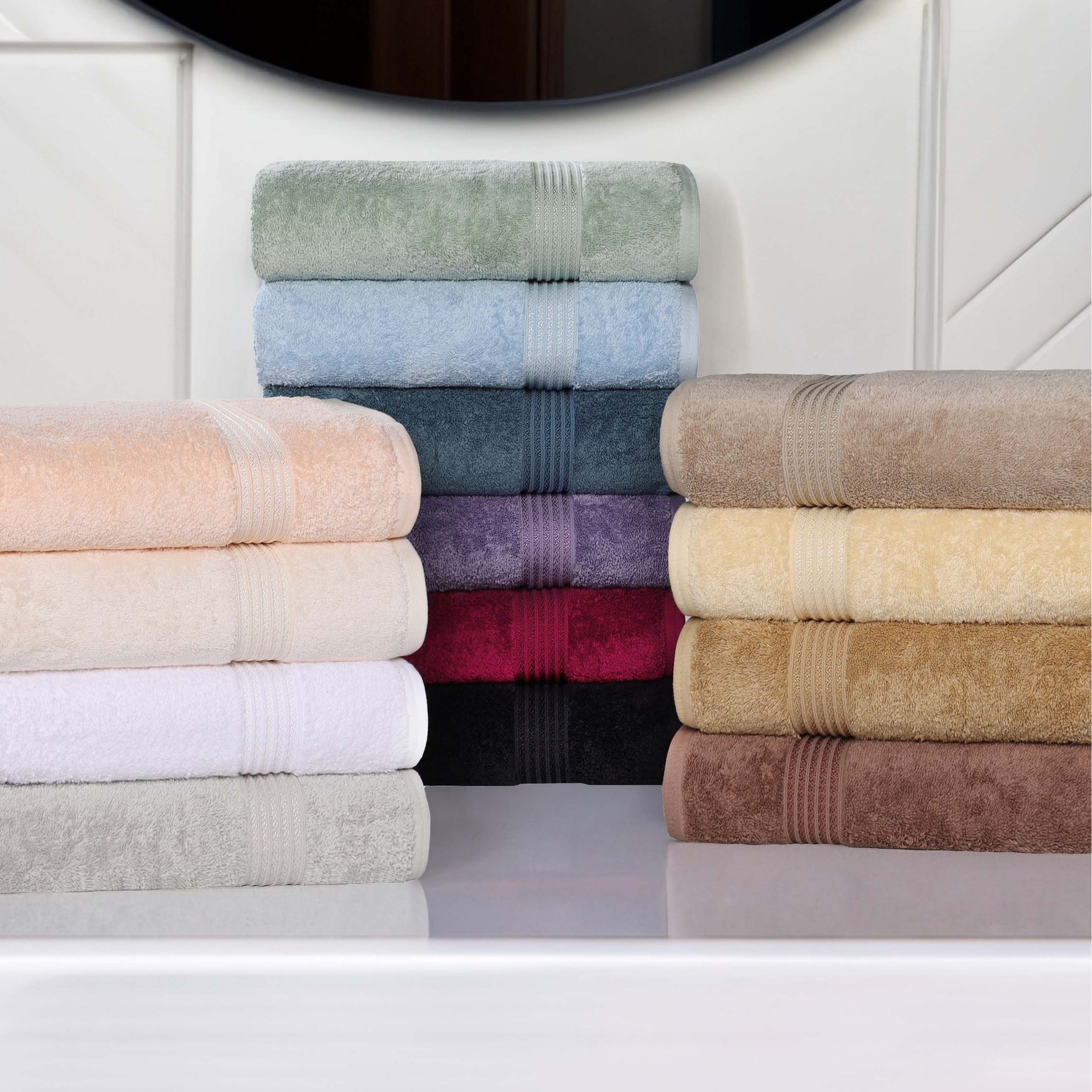 Superior Heritage Egyptian Cotton Absorbent Face Towel Set of 10 On Sale Bed Bath Beyond 3450471