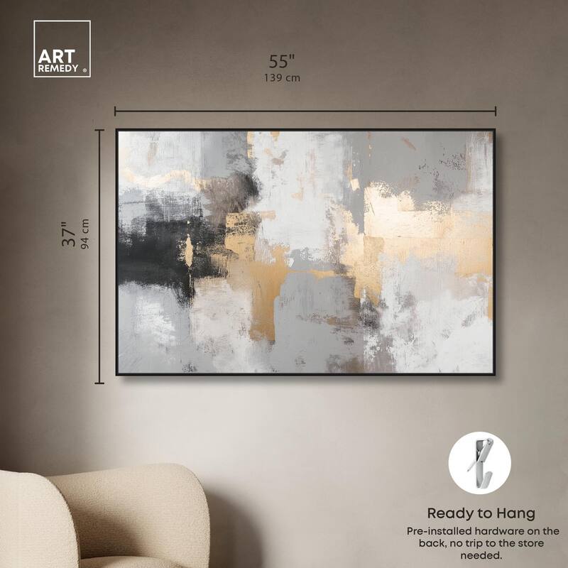 Gilded Gray II Canvas by Art Remedy