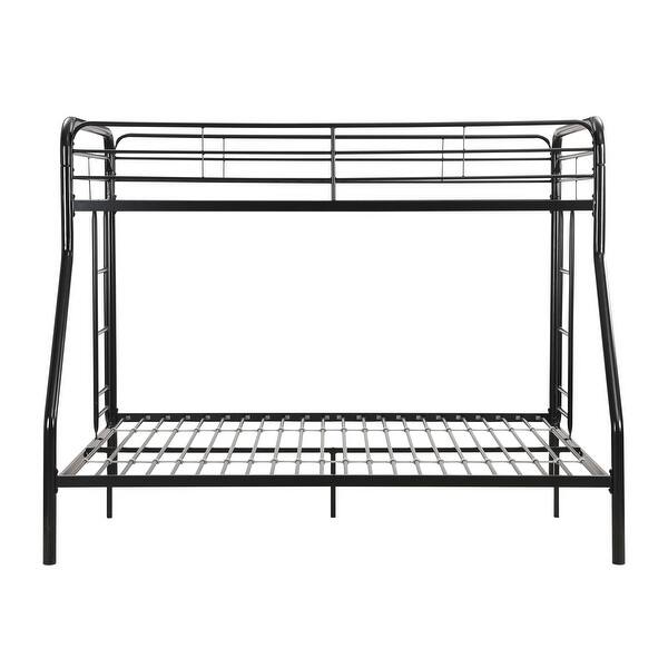 slide 2 of 13, Twin Over FULL Metal Bunk Bed Large Under Bed Storage Black