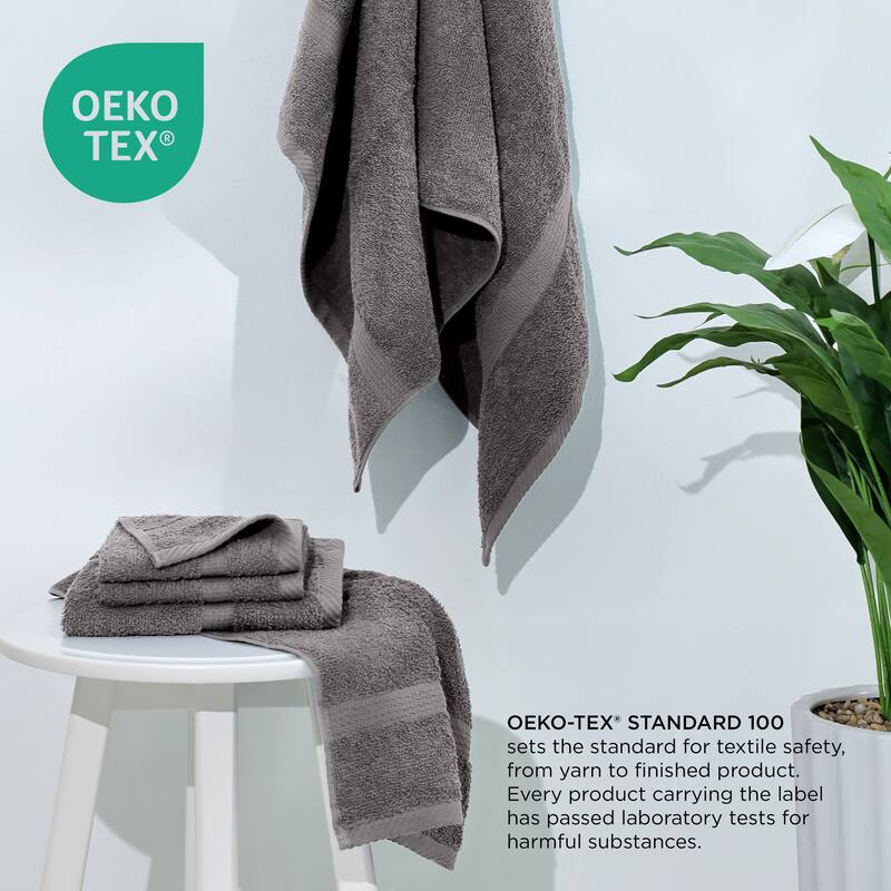 Utica 6-Piece Towel Set 100% Cotton Highly Absorbent & Soft