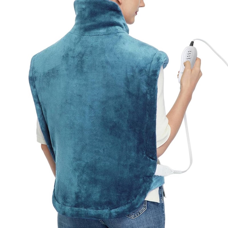 33x22 inch Heating Pad for Neck and Shoulders with Auto Shut Off - Blue