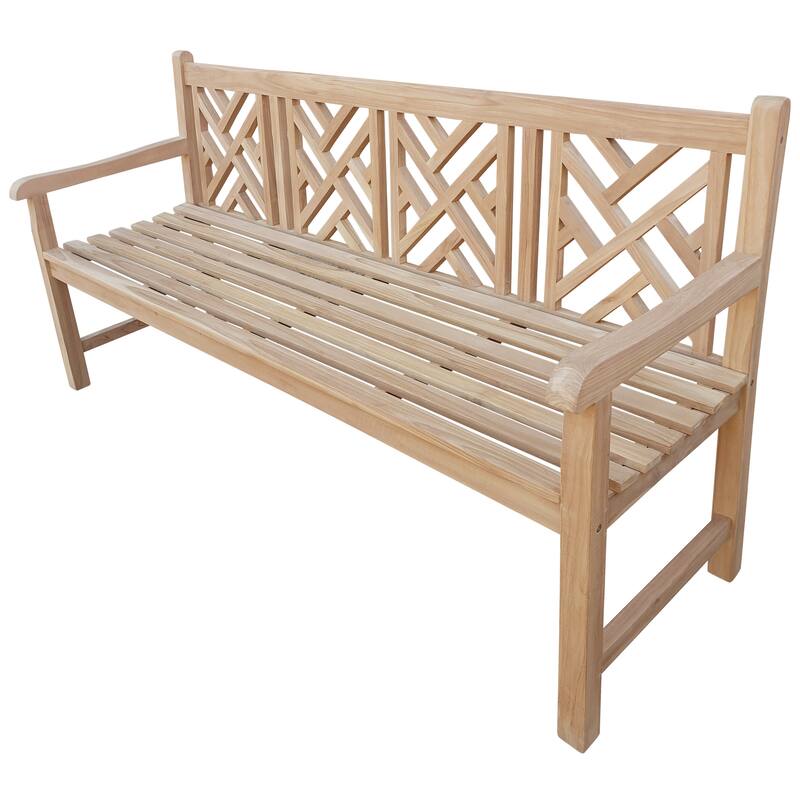Seven Seas Teak Saint Thomas Outdoor Teak Wood Patio Bench, 6 Foot