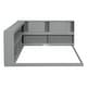 preview thumbnail 9 of 7, Grey Full Size Wood Floor Bed with Bookcases and Sliding Doors