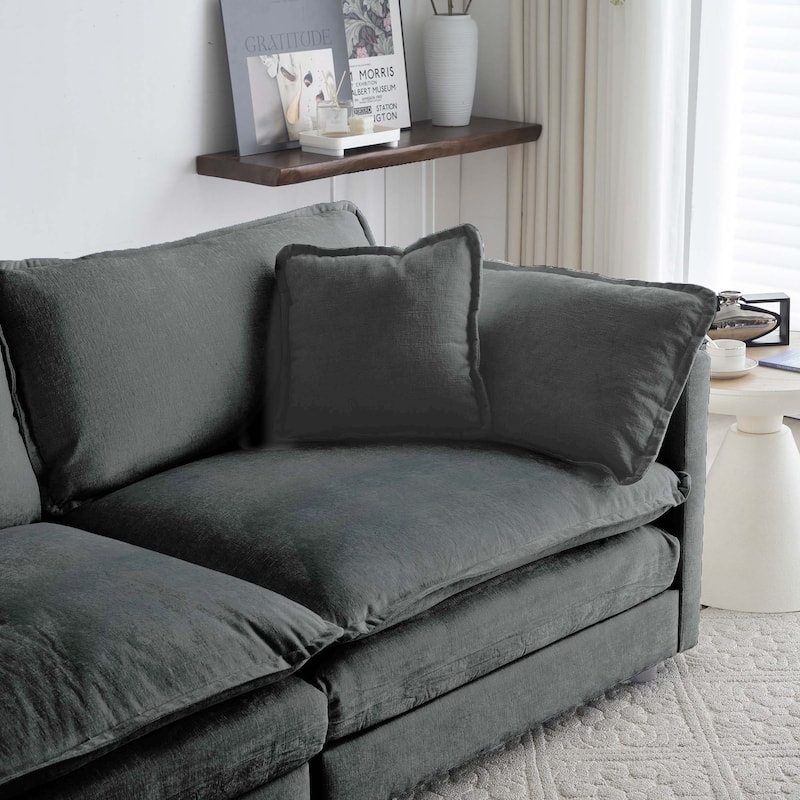 GDFStudio - Elowen Chenille Upholstered Accent Chair with Ottoman Set
