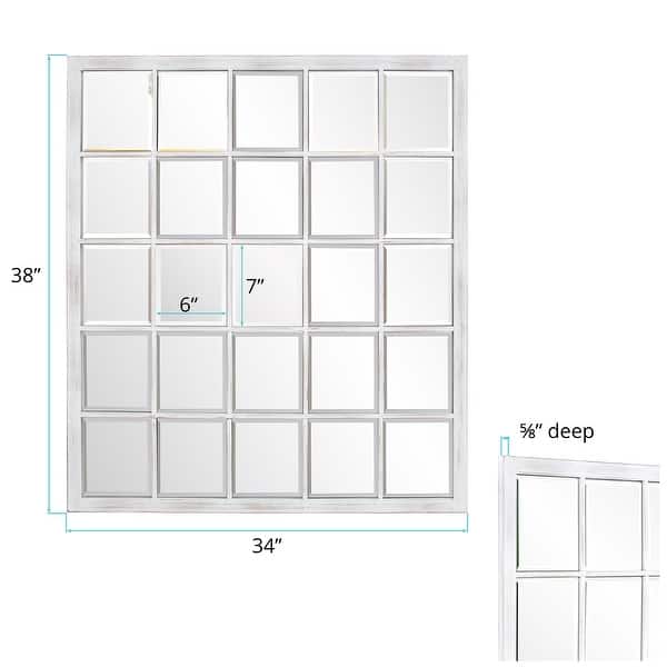 dimension image slide 1 of 3, Allan Andrews Metal Framed Beveled Superior Wall Mirror
