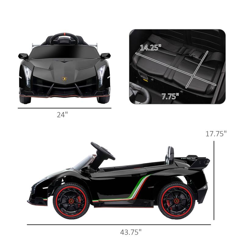 Lamborghini Veneno Licensed Ride-On Electric Car for Kids with Remote Control