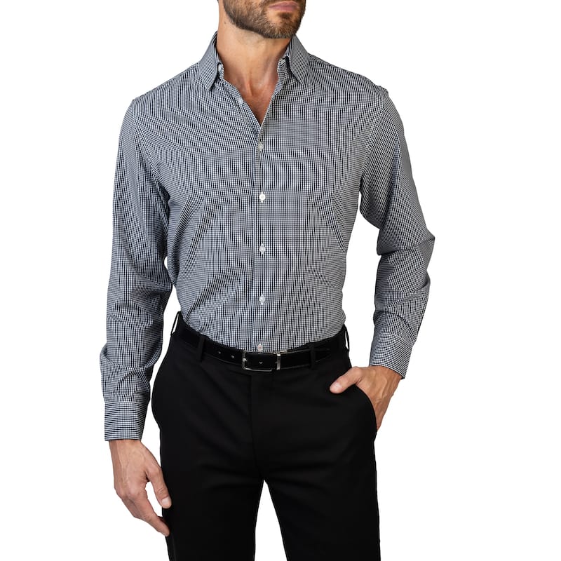 Nautica Men's Wrinkle-Resistant Check Performance Dress Shirt