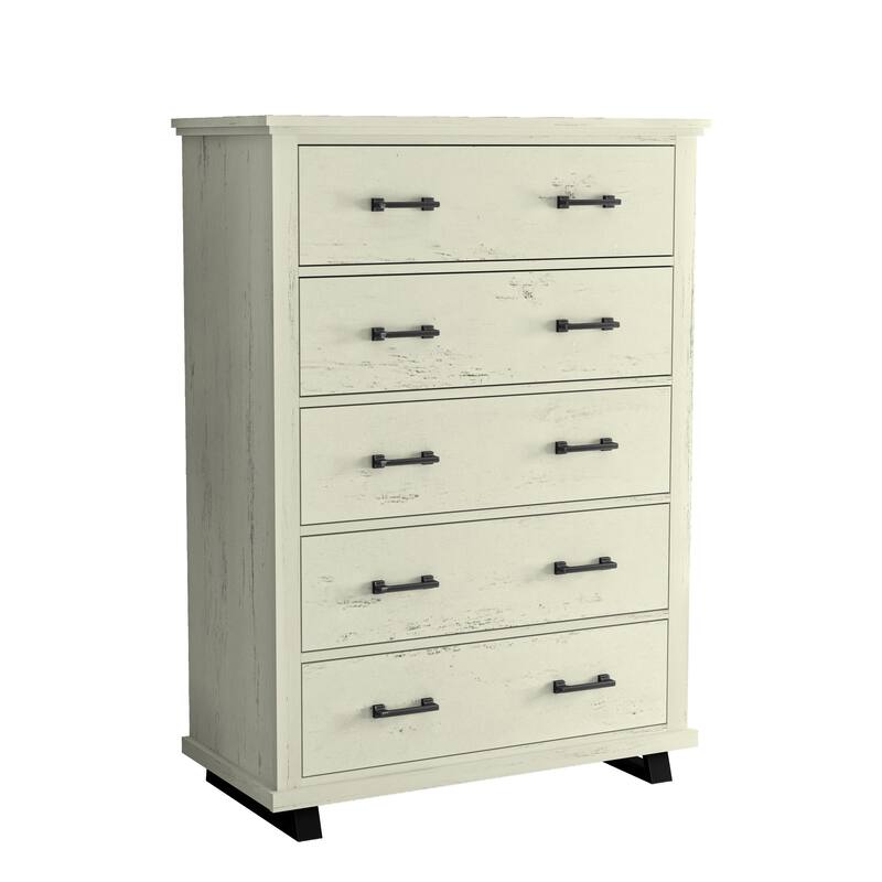 Farmhouse 4-Piece Bedroom Set - 2 Nightstand, 1 Chest and 1 Dresser