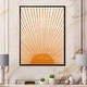 preview thumbnail 8 of 10, Designart "Orange Sun Print III" Modern Framed Canvas Wall Art Print 12 In. Wide x 20 In. High - Black