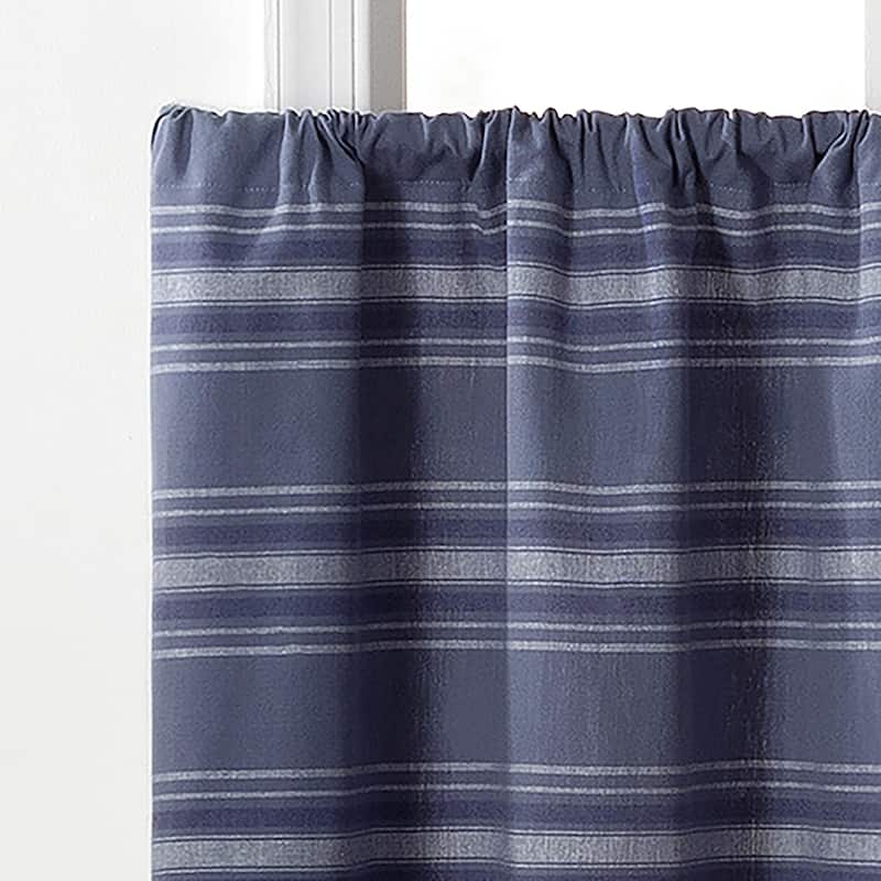 Martha Stewart Ruffle Stripe Valance or Tier Pair Curtain Collection