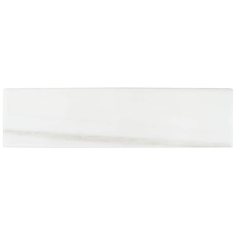 Alpine 3 in. x 12 in. Blanc Gloss Glazed Ceramic Subway Wall Tile