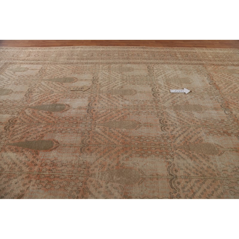 Pre-1900 Antique Tabriz Haj Jalili Persian Rug Handmade Wool Carpet - 10'11"x 14'8"