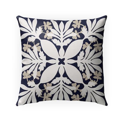 ALOHA NAVY Double Sided Indoor|Outdoor Pillow By Kavka Designs