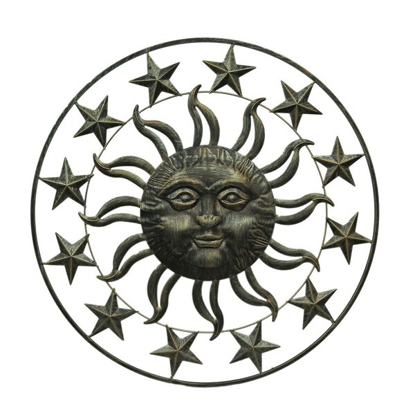 Shop Antique Bronze Celestial Sun Stars Indoor Outdoor Metal