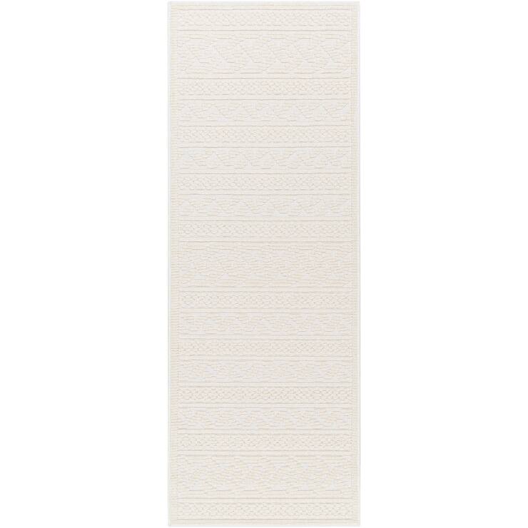 Livabliss Melitta Global Stripe Machine Washable Area Rug
