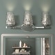 preview thumbnail 45 of 64, Acroma Modern Bathroom Vanity Light Art Glass Wall Sconce 3-light/Chrom