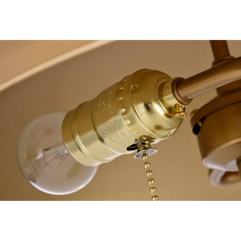 Casey Matte Gold 2-Light Metal Dome Table Lamp