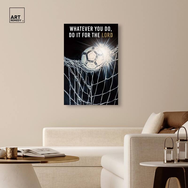 Do it for the Lord Soccer Canvas by Art Remedy, Gallery Wrapped