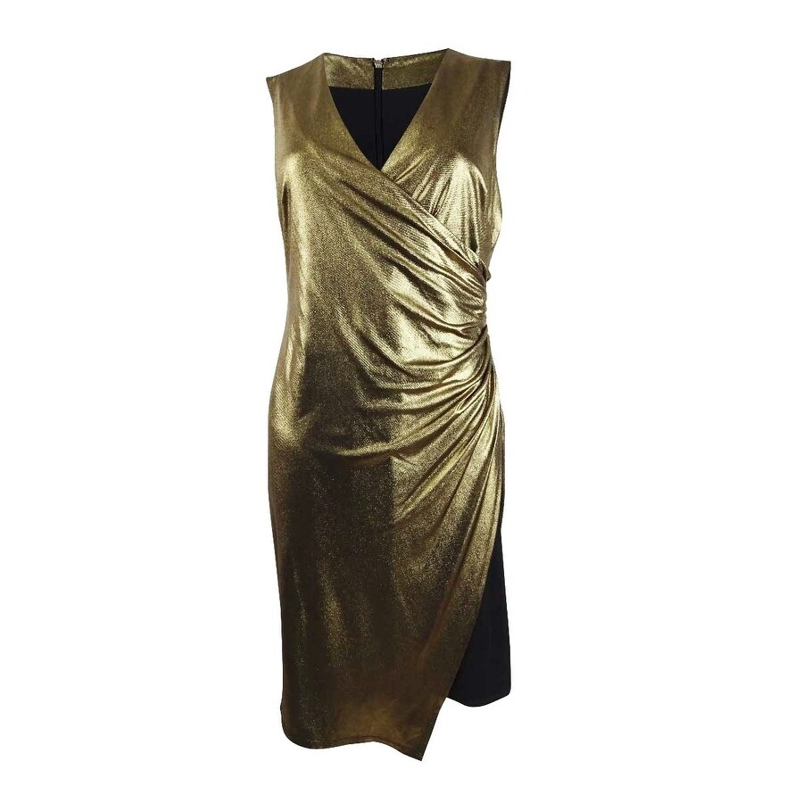 tommy hilfiger metallic sheath dress Tommy Hilfiger Women's Pleated-Shoulder Sheath Dress