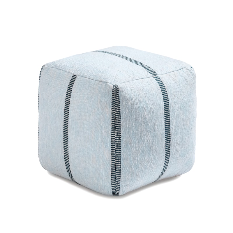 Jani 20-inch Ottoman Pouf - Handcrafted Handmade Ottoman for Seating, Footrest, Home Decor for Living Room, Bedroom