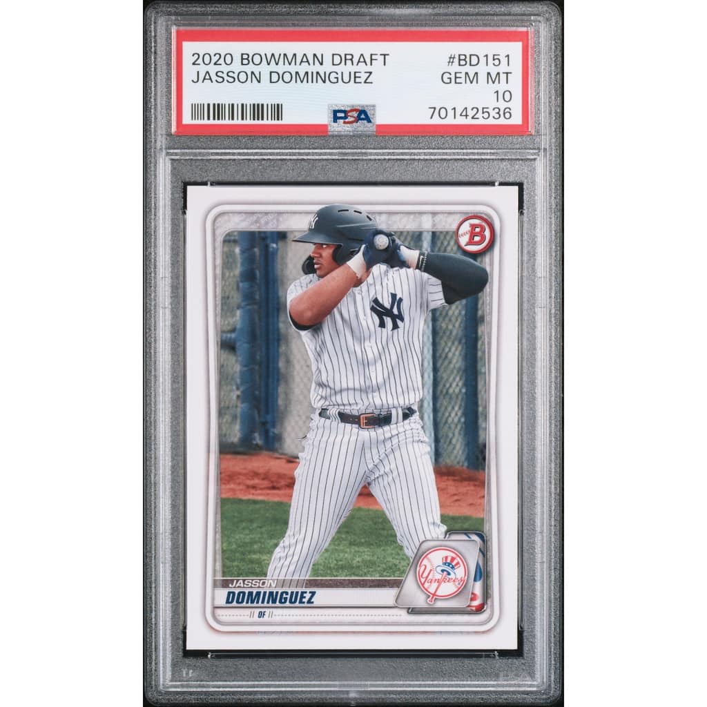 Jasson Dominguez 2020 Bowman Draft Baseball Rookie Card #BD151 Graded PSA 10 - 8'6" x 11'6"