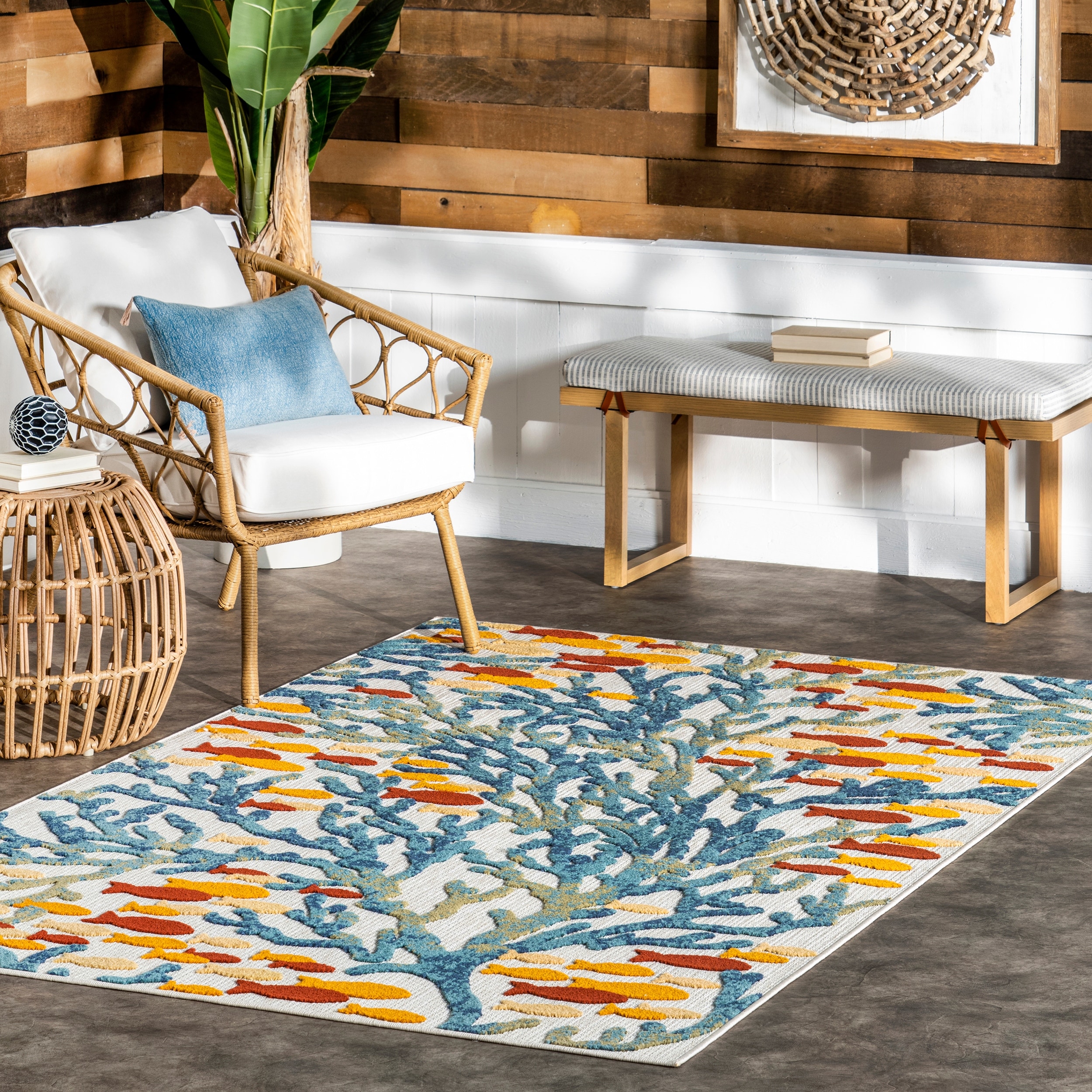 Beach themed sales rugs