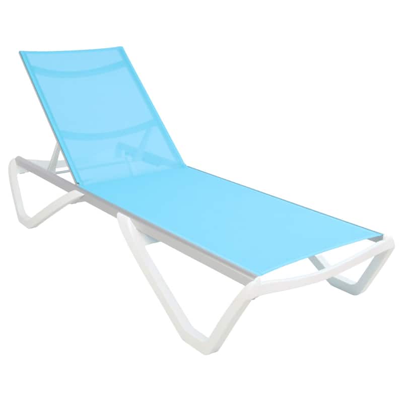 Furnish Theory Seabreeze Deck Patio Sunloungers Lounge Chairs Outdoor Chaise Lounges (Various Frame & Mesh Colors; Set of 2)