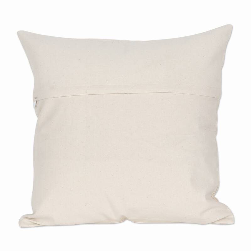 Novica Handmade Kaleidoscopic Palace Embroidered Cotton Cushion Covers (Pair)