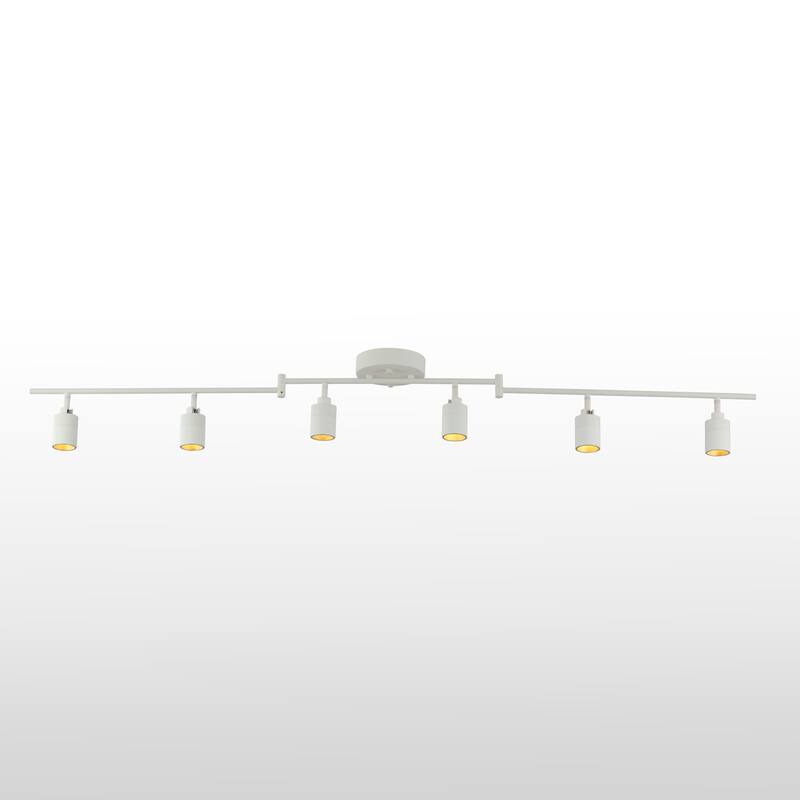 VidaLite Shura 6-Head LED Swivel Track Light, Directional Spot Lights, Dimmable - 10.45" x 62.2"