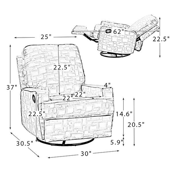 Apodaca Multifunctional Swivel Rocker Nursery Chair with Metal Base by
