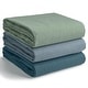 preview thumbnail 21 of 30, Muslin Swaddle Blankets Pack of 3 by Comfy Cubs Neptune, Pacific Blue, Fern
