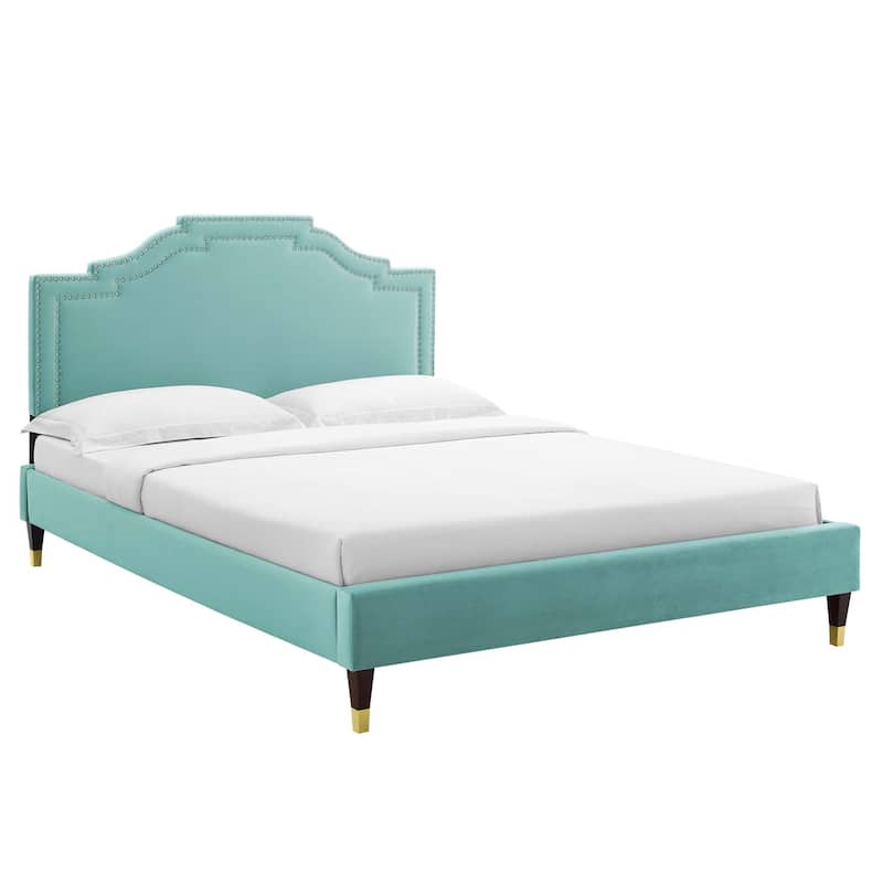 Adelaide Performance Velvet King Platform Bed