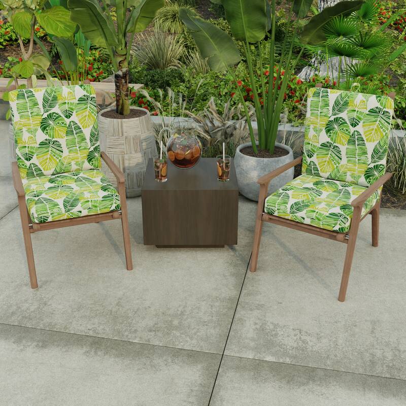 21" x 44" Outdoor Chair Cushion with Ties and Loop - 44'' L x 21'' W x 3.5'' H