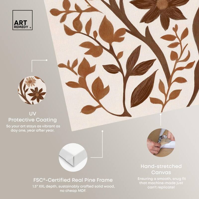 Sepia Sepal III Canvas by Art Remedy, Gallery Wrapped