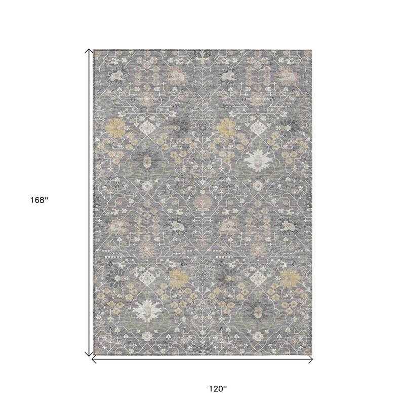 HomeRoots Oriental Traditional Rectangle Outdoor Rug