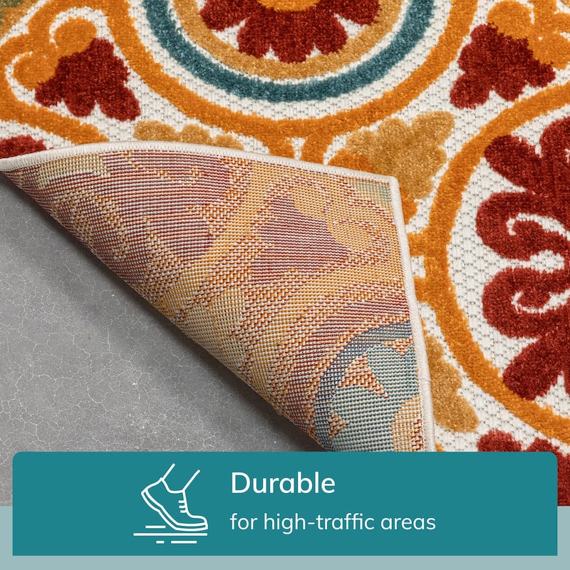 Well Woven Dorado Audun Modern Indoor Outdoor Geometric Area Rug