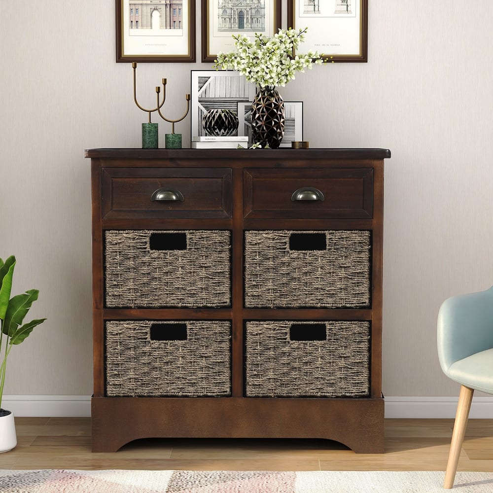 Rustic Storage Cabinet with Two Drawers
