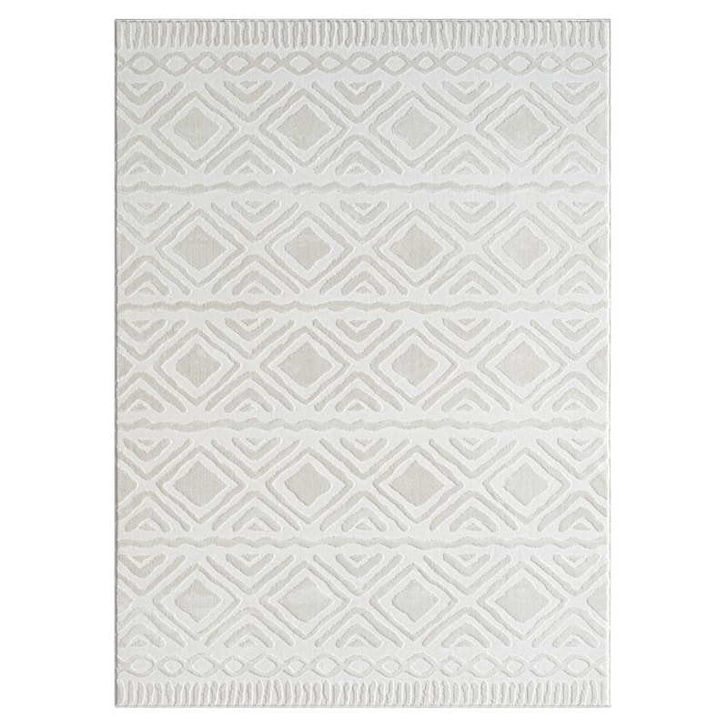 Luxe Weavers Oriental Cream Area Rug, Stain-Resistant Carpet