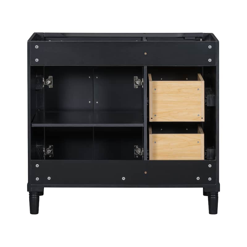 Bathroom Vanity Base with 2 Drawers, 1 Tip-out Drawer & Adjustable Shelf (NOT INCLUDE SINK)