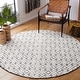 preview thumbnail 38 of 52, SAFAVIEH Vermont Handmade Geometric Wool Area Rug 6' x 6' Round - Ivory/Black