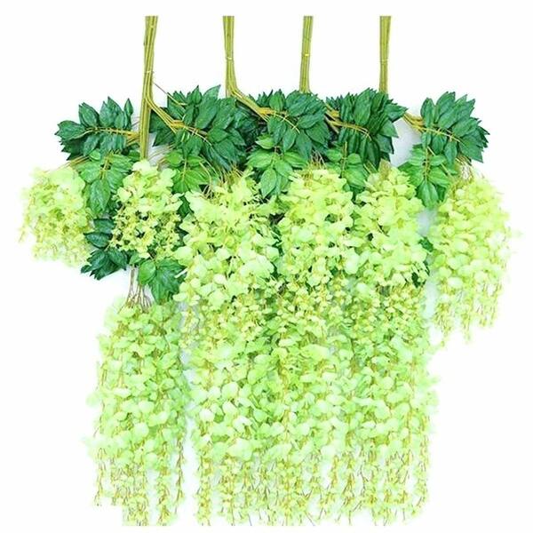 Shop Htmeing 12 Piece Silk Wisteria Flowers Artificial Vines Fake