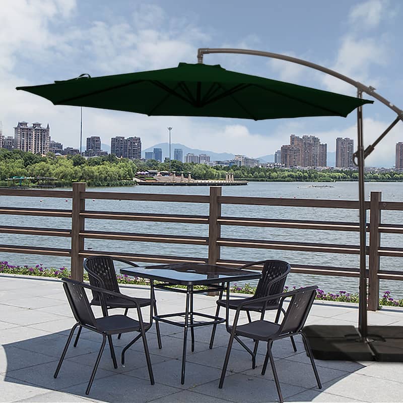 10ft Outdoor Patio Hanging Cantilever Umbrella