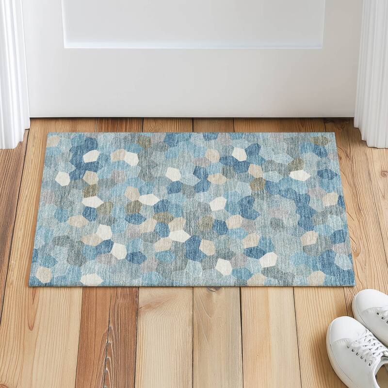Machine Washable Indoor/ Outdoor Modern Loyd Chantille Rug