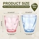 preview thumbnail 22 of 21, Clear Reusable Drinking Glasses Diagonal Texture Plastic Cup Blue, Pink - 10oz