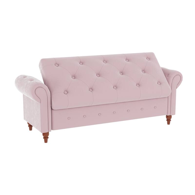 63" Fabric Bed Bench With Storage