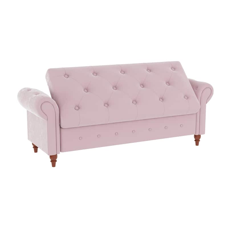 Modern Storage Bench Bed Bench with Rolled Arms