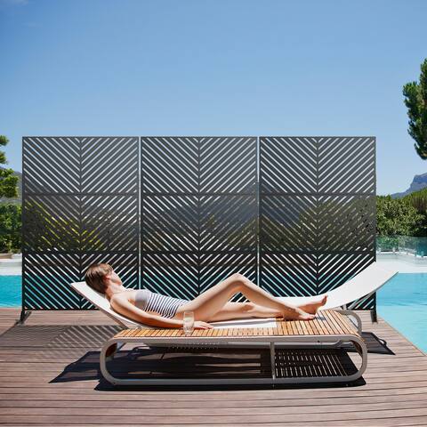 Decorative Outdoor Privacy Screen Metal Decor 3 pcs